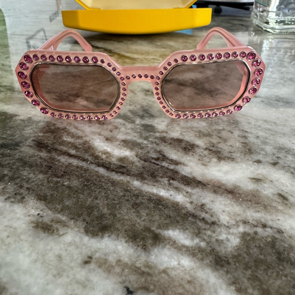 Swarovski Pink Crystal-Embellished Sunglasses